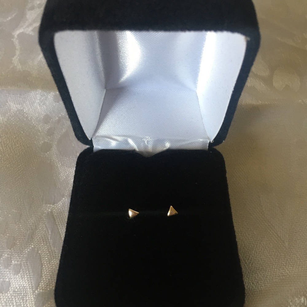 Solid 14k minimalist stud earrings